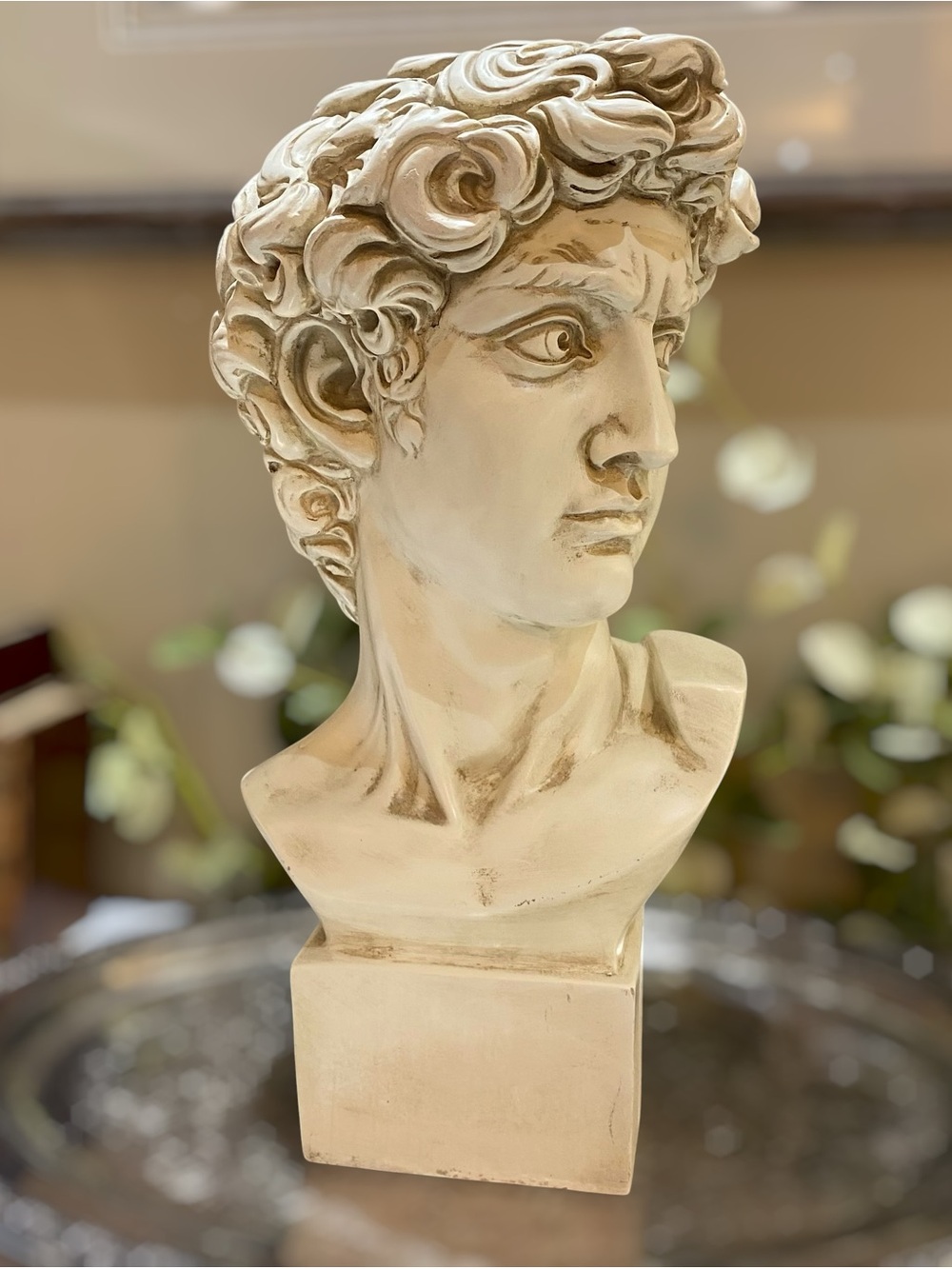 Vintage Large 16” Michelangelo Bust Sculpture Resin Neo-Classical Old World - Picture 8 of 8